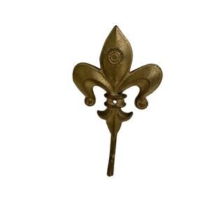 Vintage Fleur De Lis Decorative Wall Hook French Inspired Cast Iron